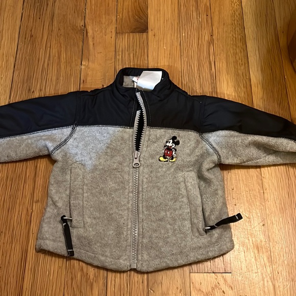 Disney Other - Disney 3-6 Months Boys Fleece Zip-up Mickey Mouse Jacket